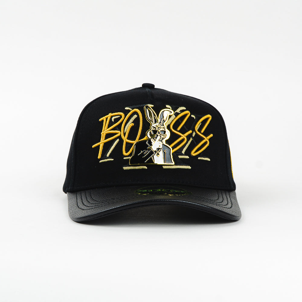 GORRA 1IRON TRENDY BOSS GOLD ALEX M. BLK VISOR LEATHER