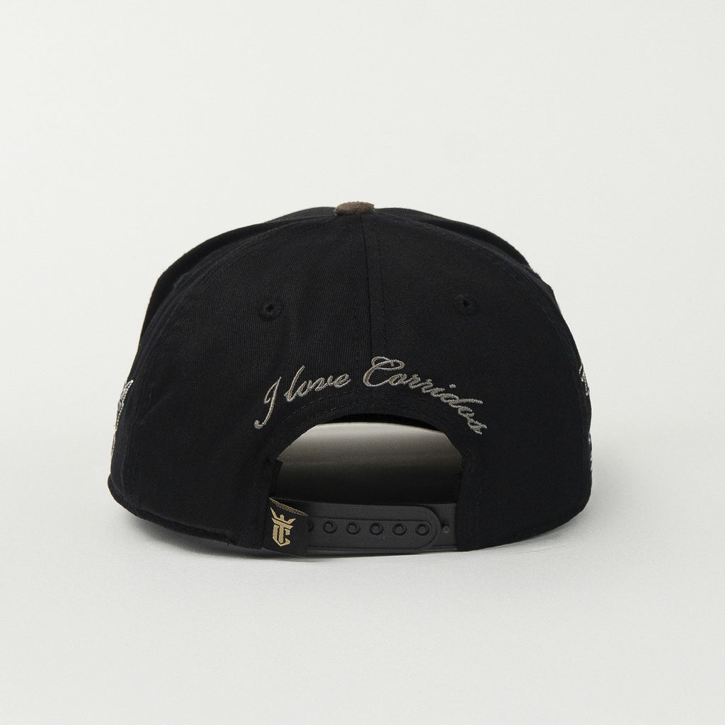 Gorra El Tiros Caps LA PEOPLE BLACK/BROWN de Tela | Snapback Visera Semiplana