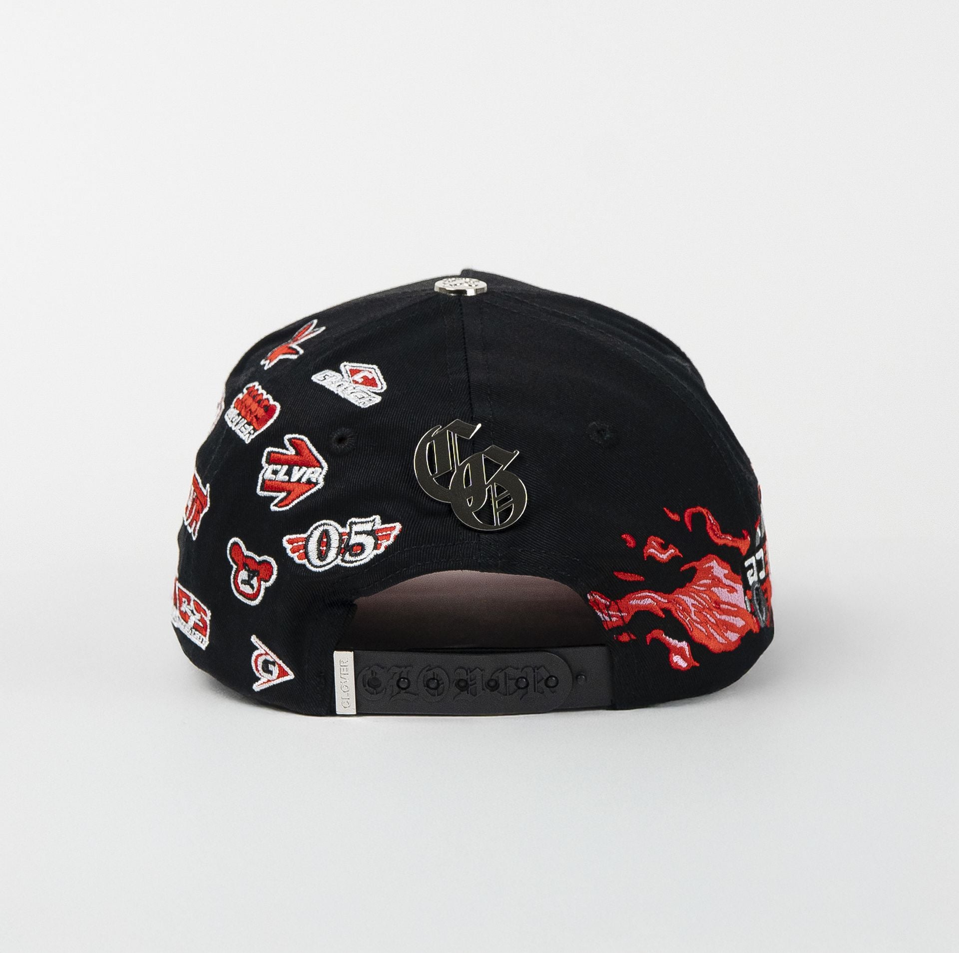 Gorra Clover Garments 05 ANNIVER BLACK/RED de Tela | Snapback Visera Curva