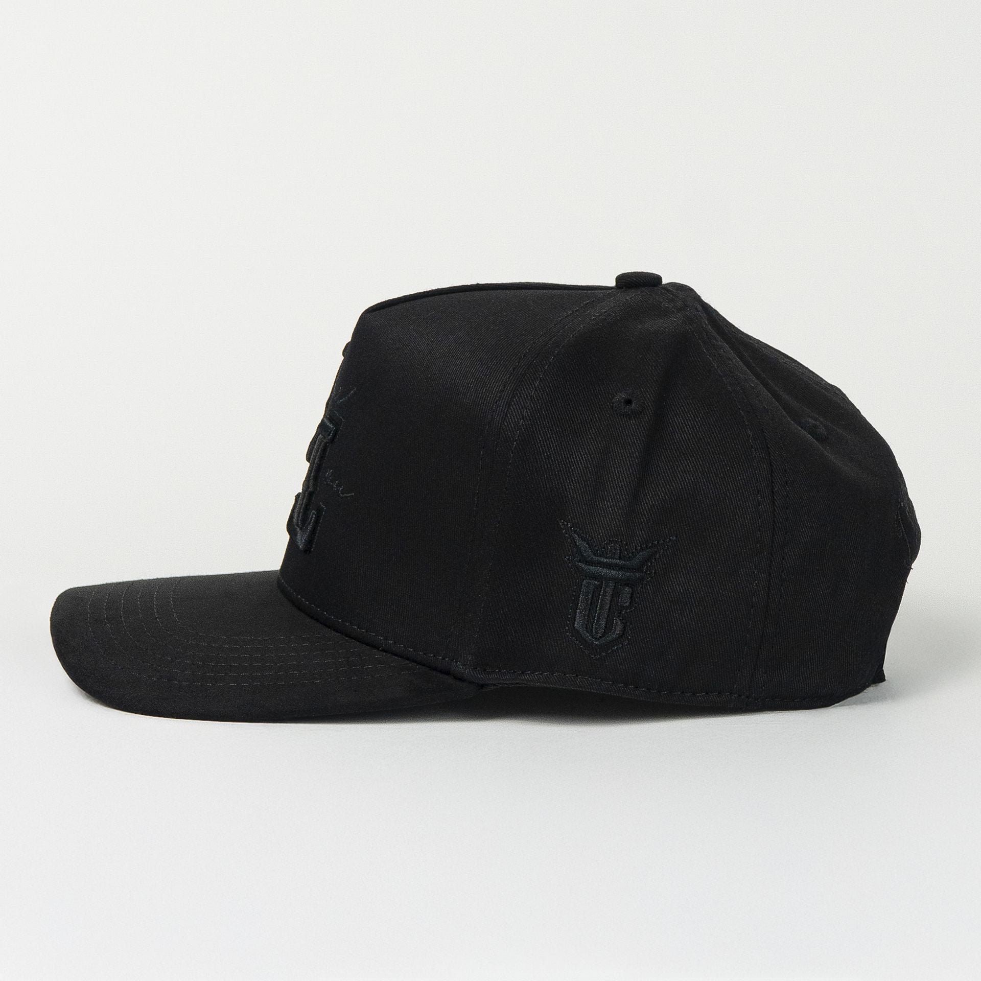 Gorra El Tiros Caps LOU LOU ALL BLACK VISOR SUEDE de Gamuza | Snapback Visera Plana