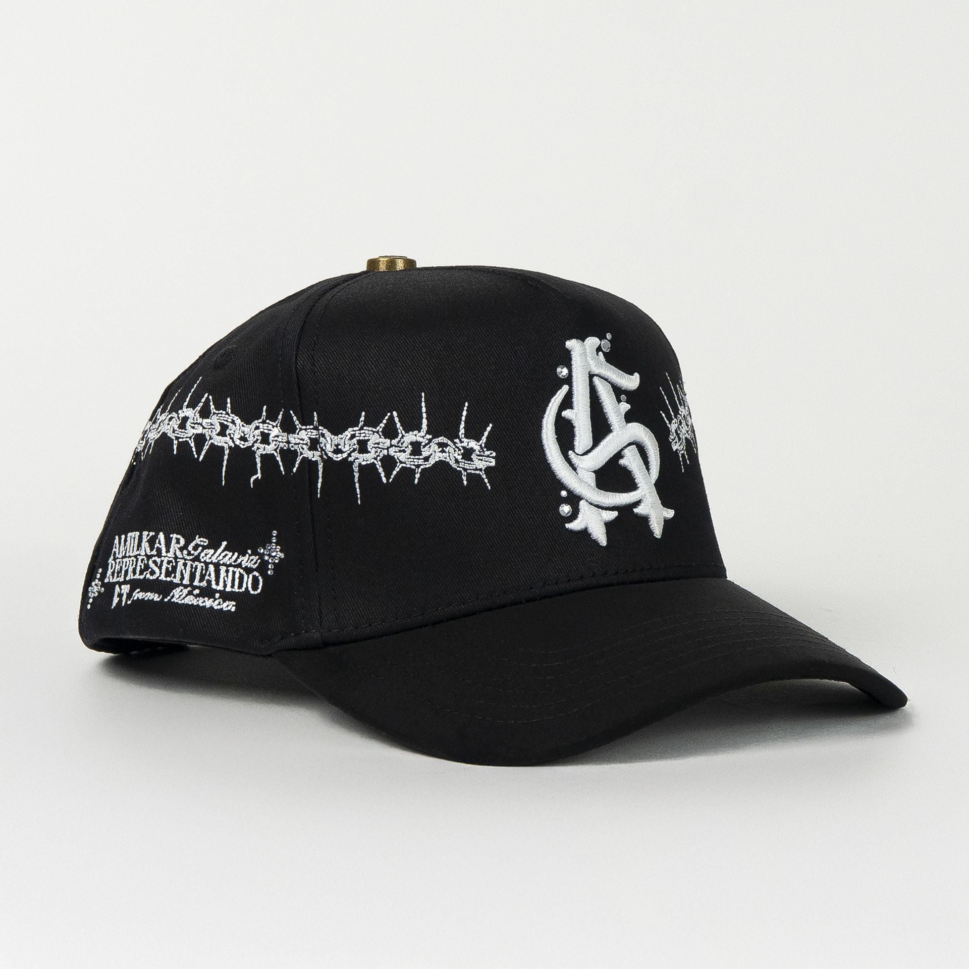 Gorra El Tiros Caps AMILKAR CROWN CHAINS BLACK de Tela | Snapback Visera Curva