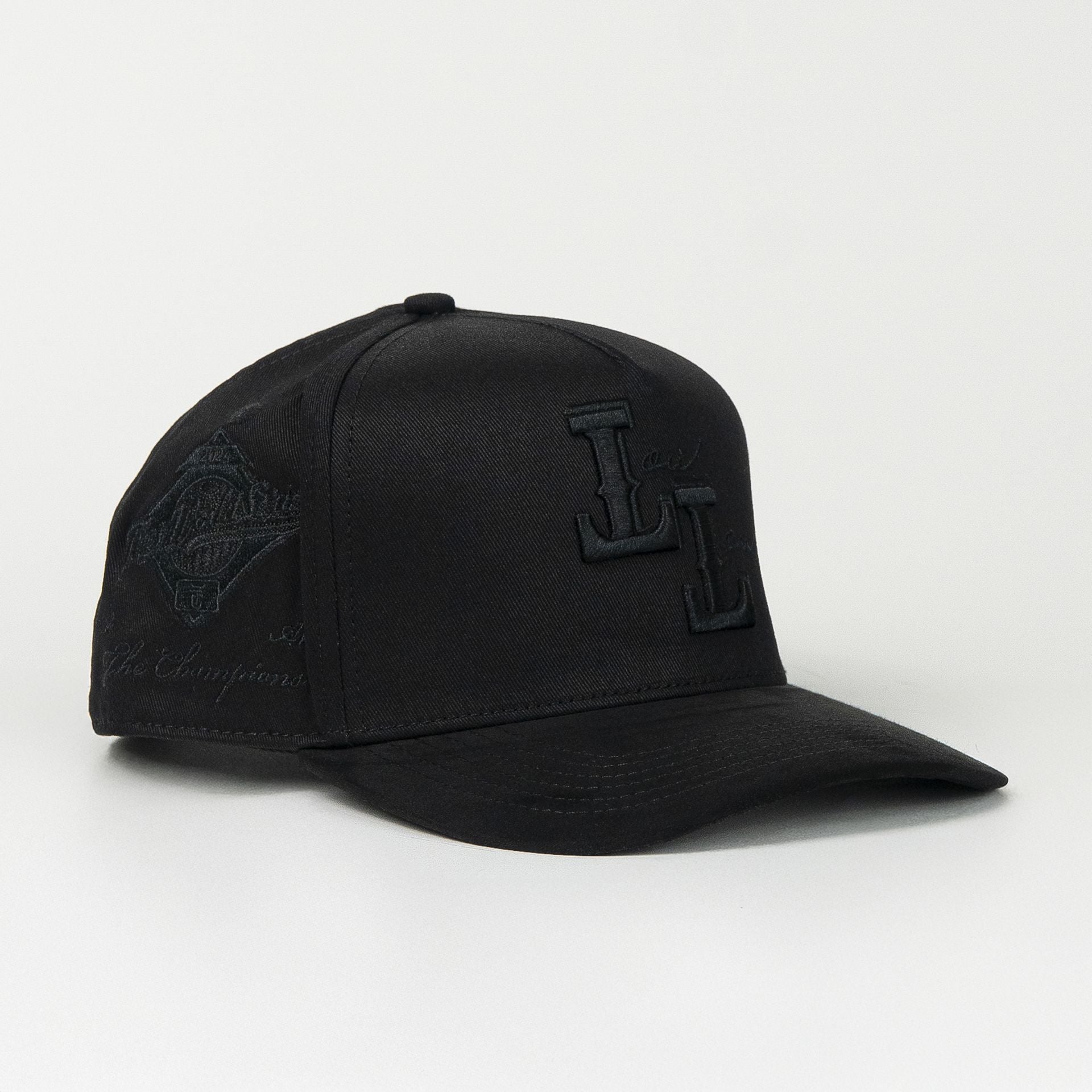 Gorra El Tiros Caps LOU LOU ALL BLACK VISOR SUEDE de Gamuza | Snapback Visera Plana