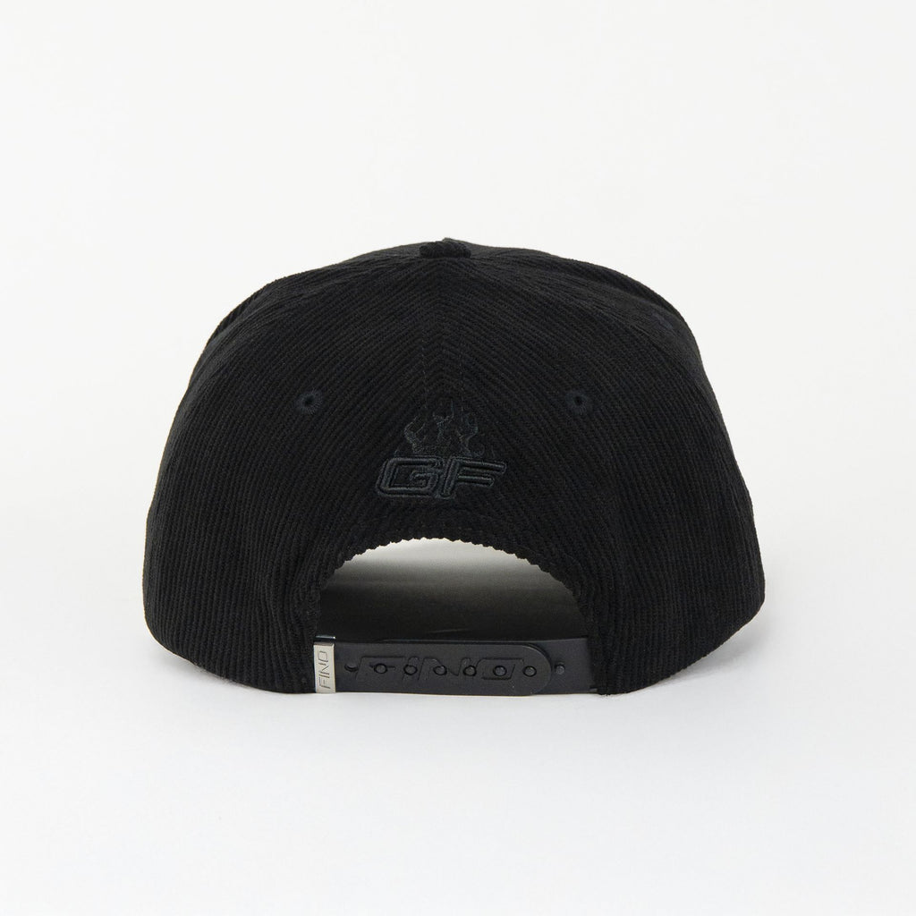 Gorra Gallo Fino LA FLAMES NEGRA/ROJA de Tela | Snapback Visera Curva Larga