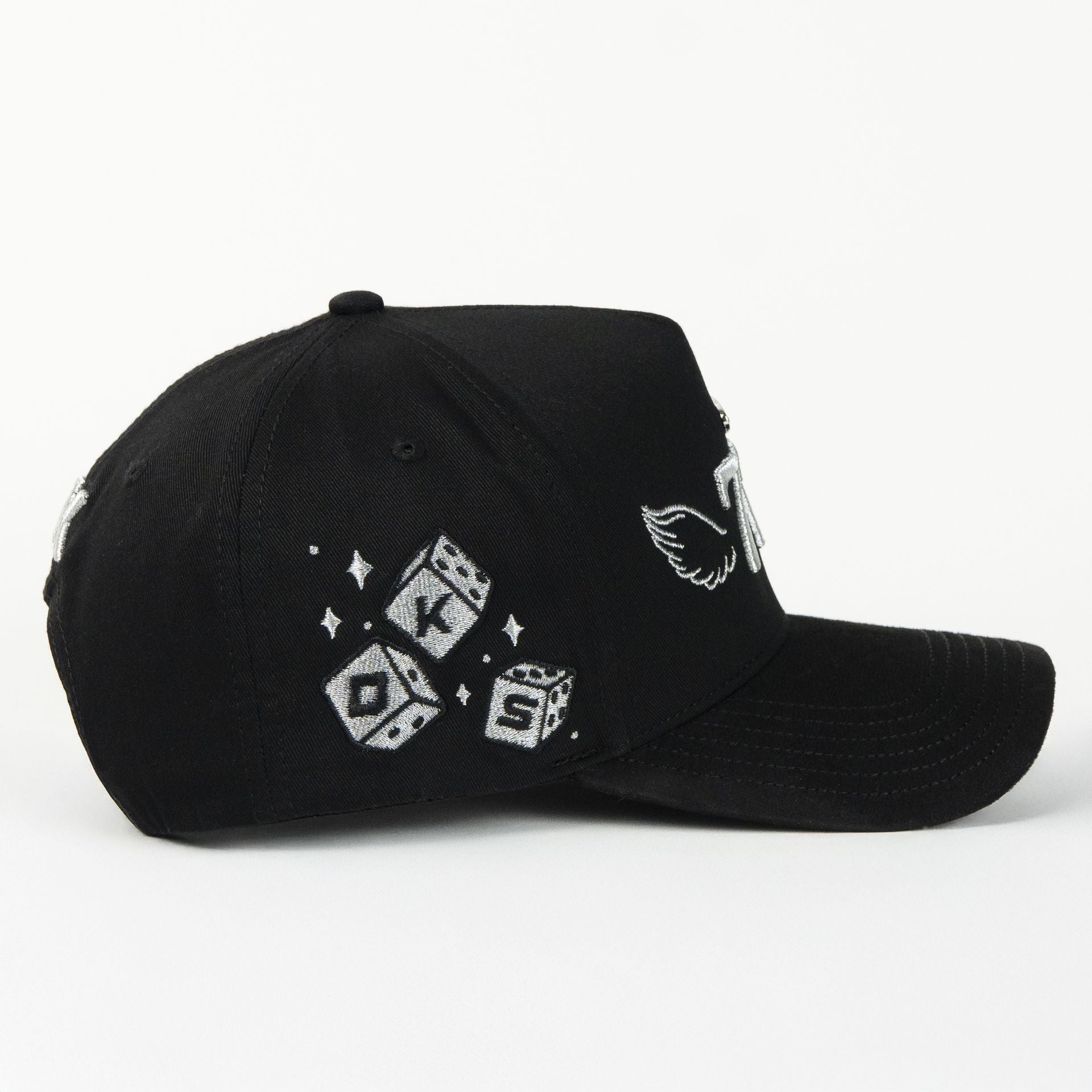 Gorra Dakaps 777 SILVER BLACK VISOR SUEDE | Snapback Visera Larga