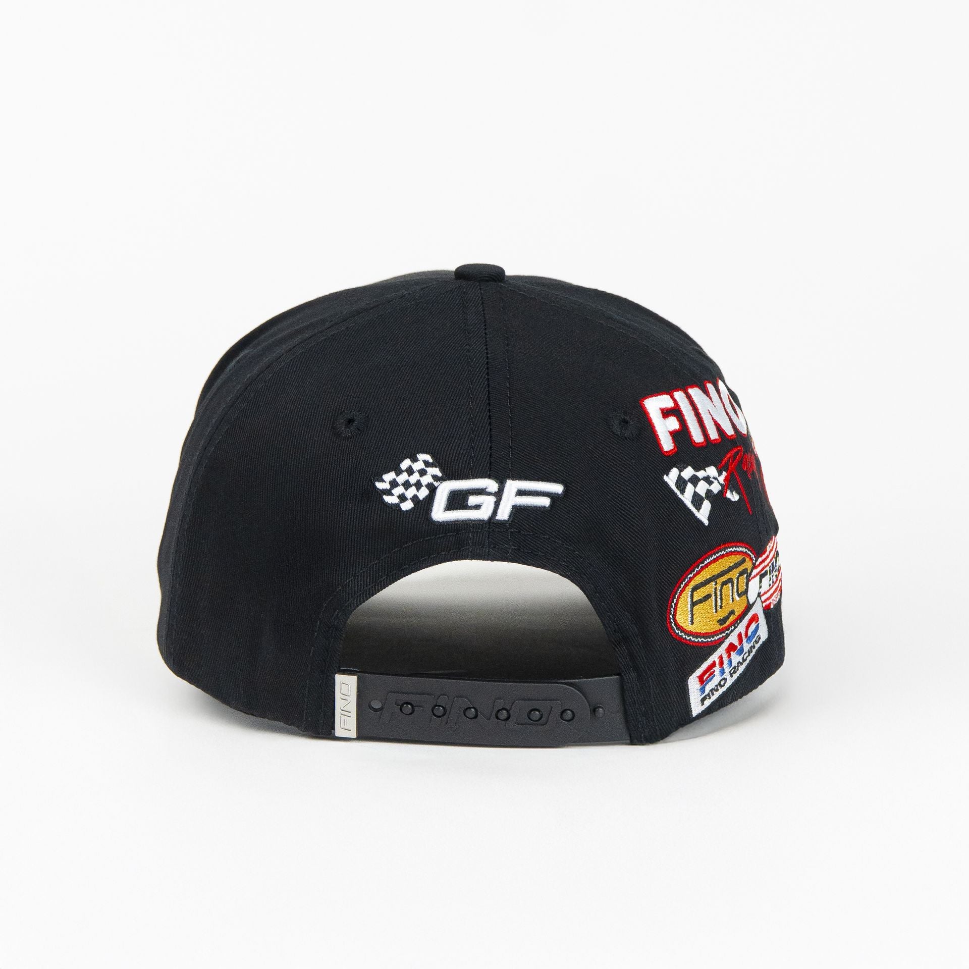 Gorra Gallo Fino FINO RACING BLK/RED de Tela | Snapback Visera Larga Curva