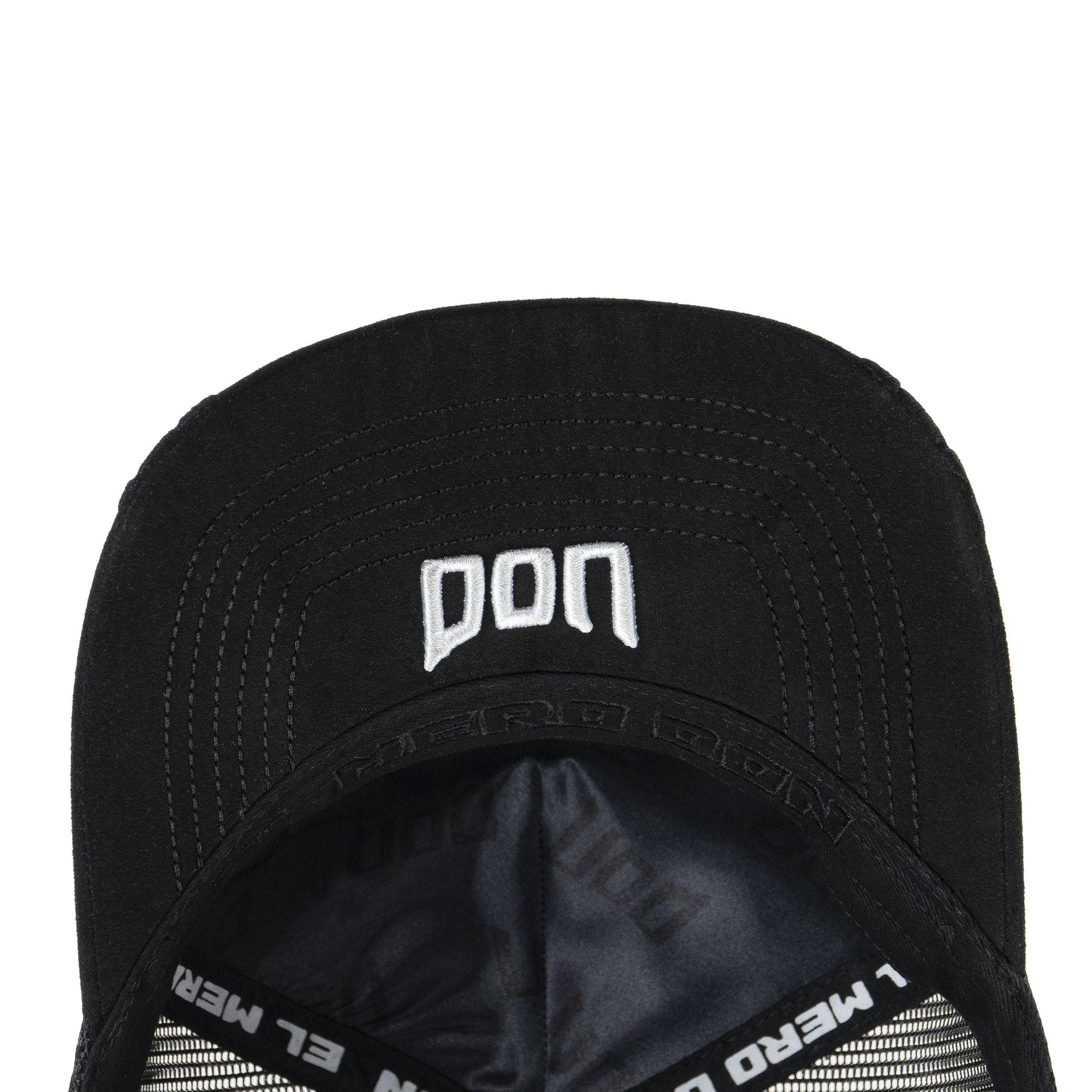 Gorra Don Hats DON GRUNGE WHITE/BLACK de Tela y Malla | Snapback Visera Semicurva