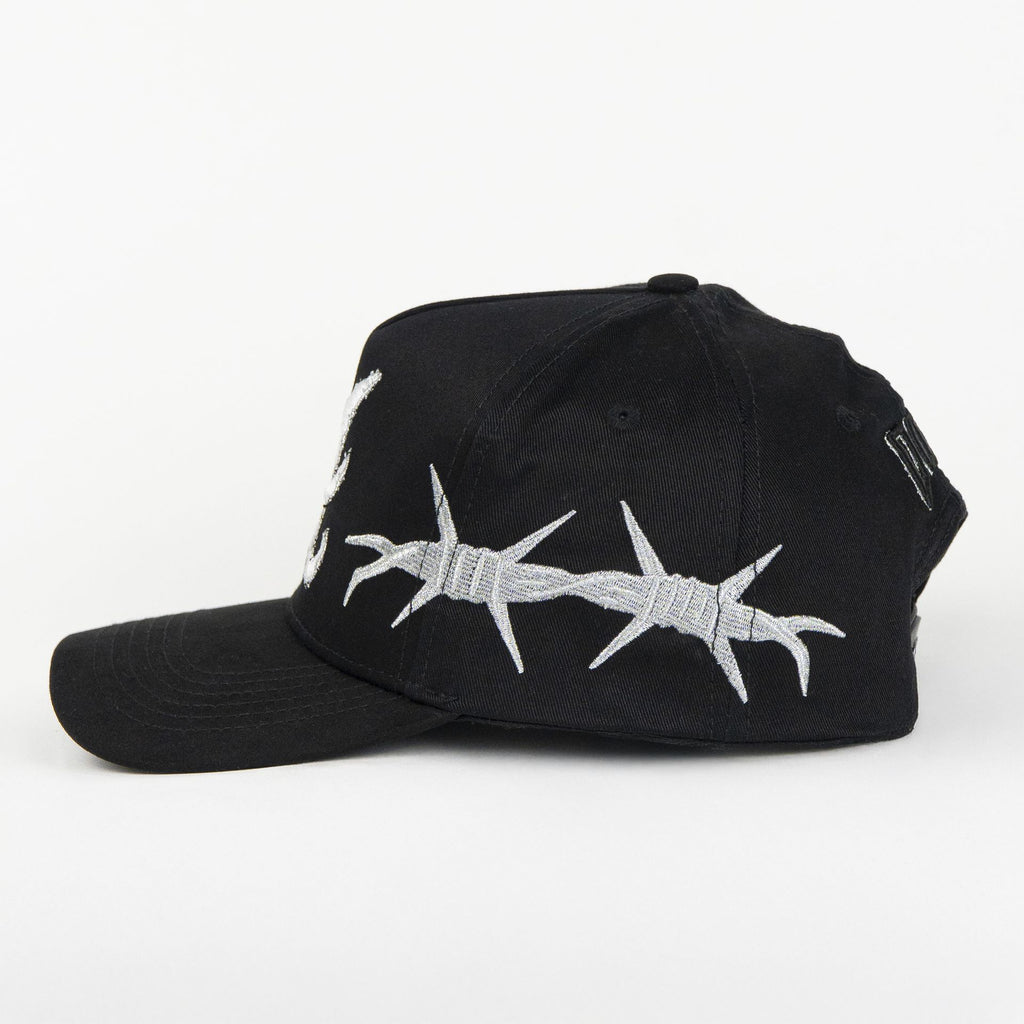 Gorra Don Hats BARBED WIRE BLACK/WHITE de Tela | Snapback Visera Larga
