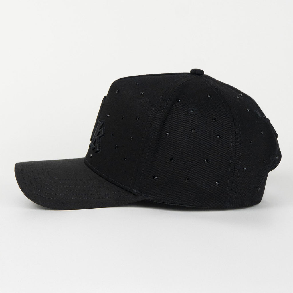 Gorra Dakaps DK CRISTALES ALL BLACK VISOR SUEDE | Snapback Visera Curva