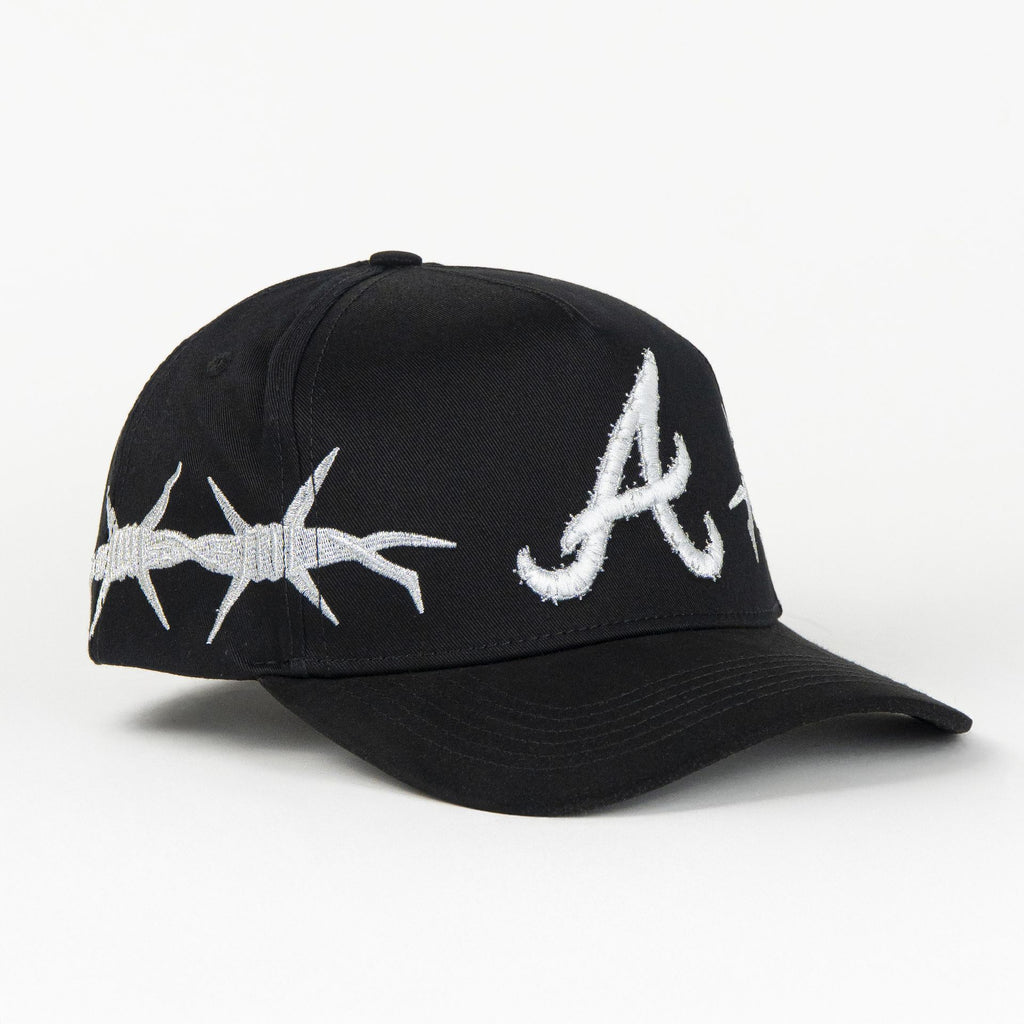 Gorra Don Hats BARBED WIRE BLACK/WHITE de Tela | Snapback Visera Larga