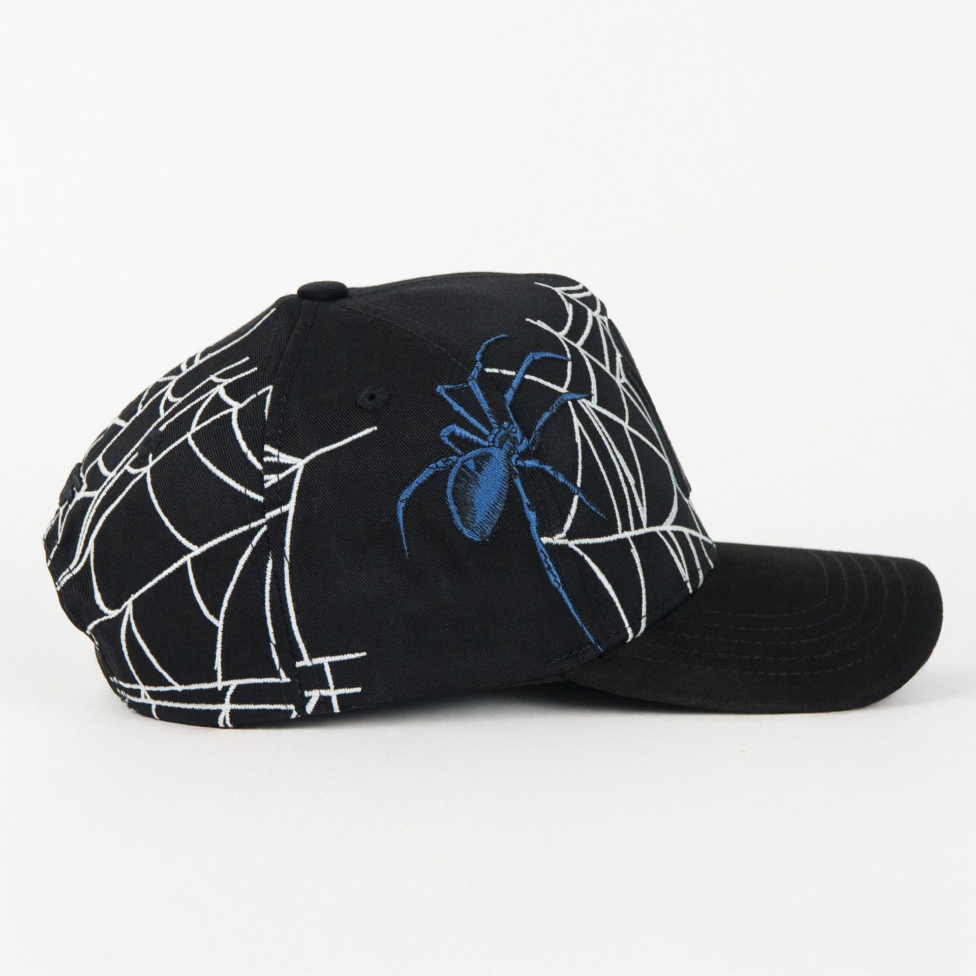 Gorra Gallo Fino NY SPIDER BLK/WHT de Tela | Snapback Visera Curva Larga