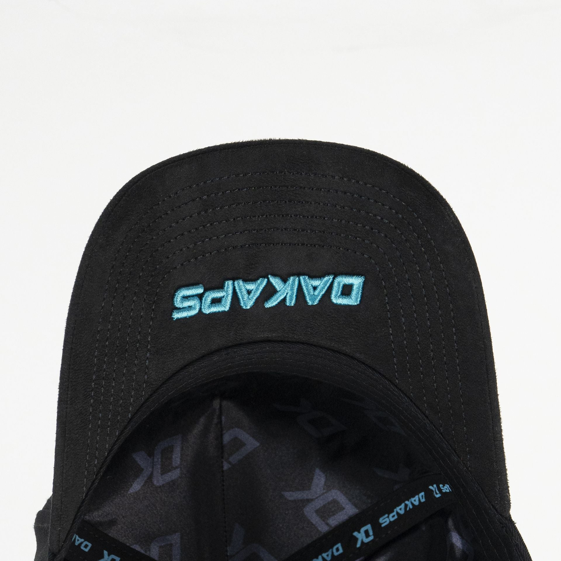 Gorra Dakaps NY LA CLOUD AQUA BLACK VISOR SUEDE | Snapback Visera Curva