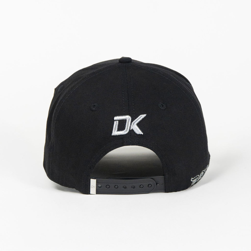 Gorra Dakaps DK CRISTALES II BLACK/SILVER VISOR SUEDE | Snapback Visera semicurva