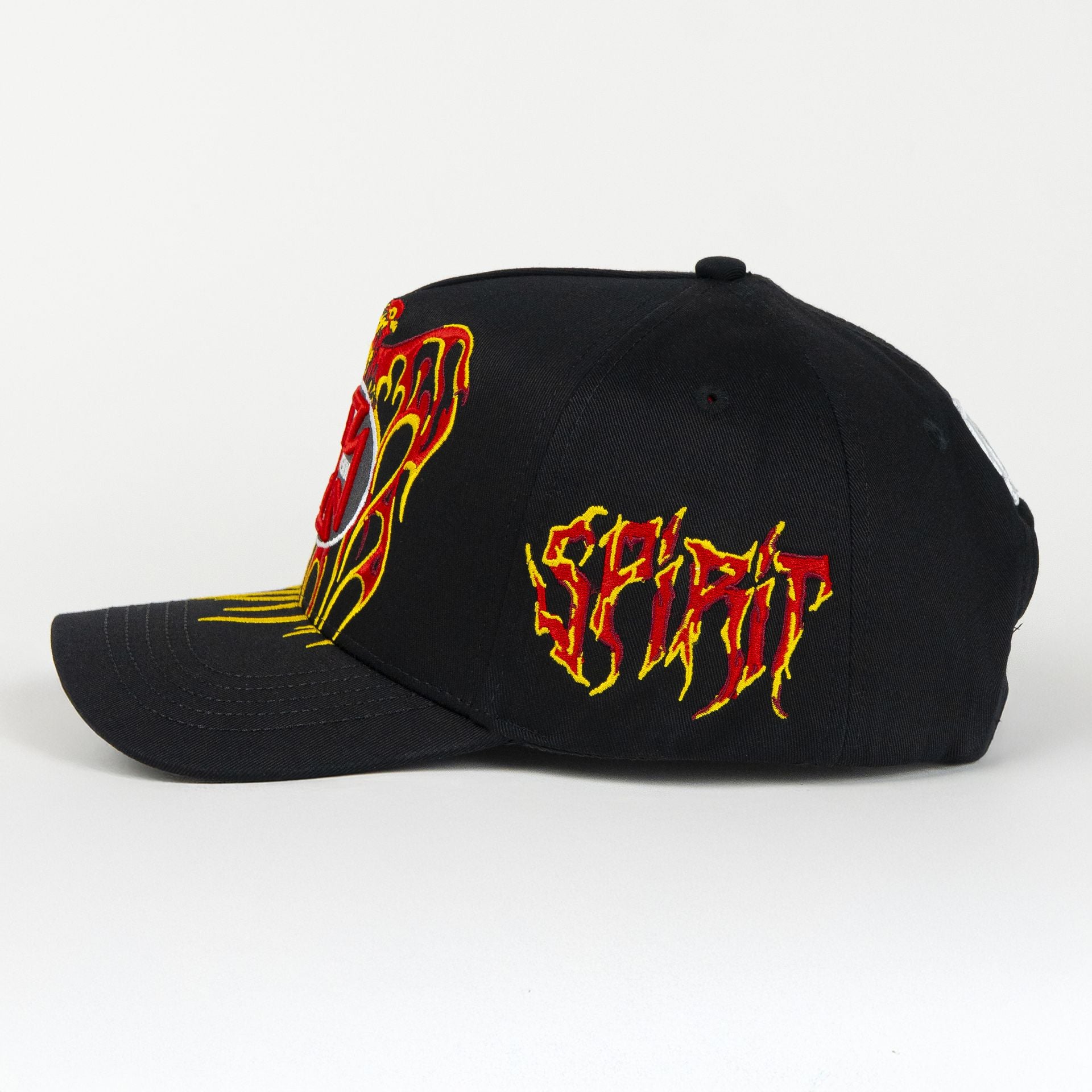Gorra Rude Awakening HOLY SPIRIT FLAMES BLACK | Snapback Visera Curva