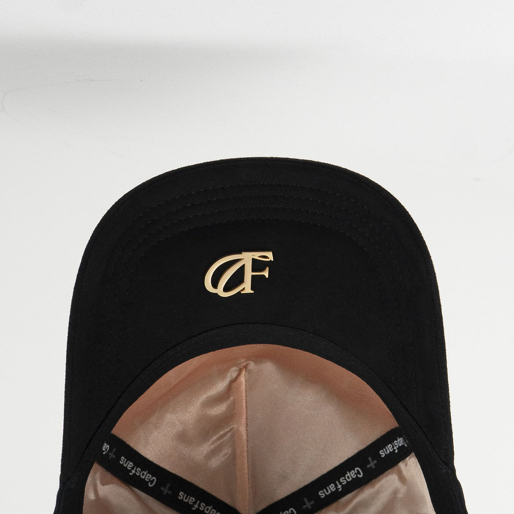 Gorra CAPS FANS 3 CRUCES GOLD BLACK/VISOR SUEDE | Snapback