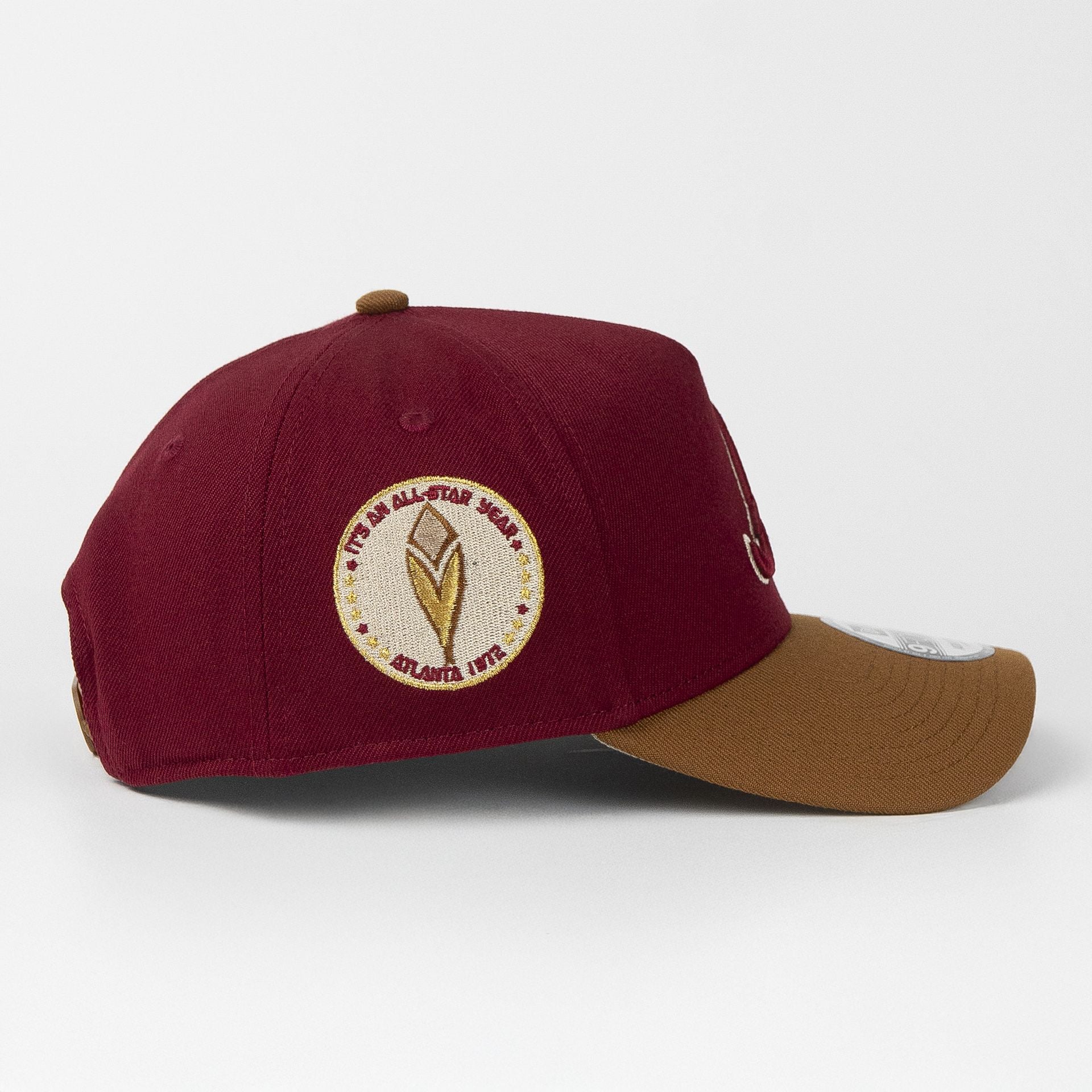 Gorra New Era A-Frame BRAVES ALL STAR GAME 1972 WINE/BROWN 940F | Visera Curva Snapback