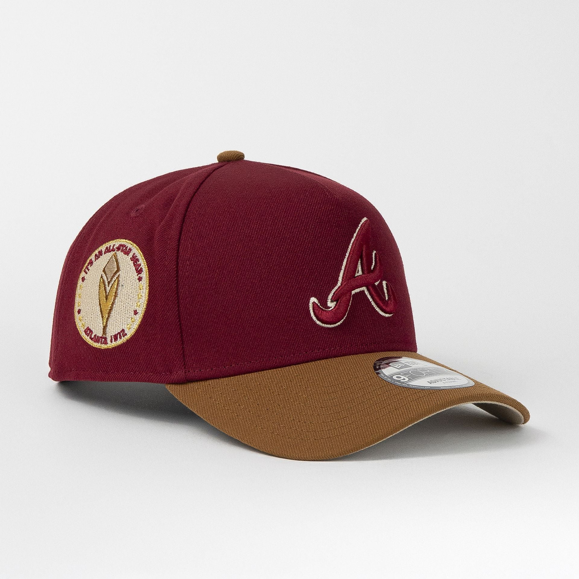 Gorra New Era A-Frame BRAVES ALL STAR GAME 1972 WINE/BROWN 940F | Visera Curva Snapback