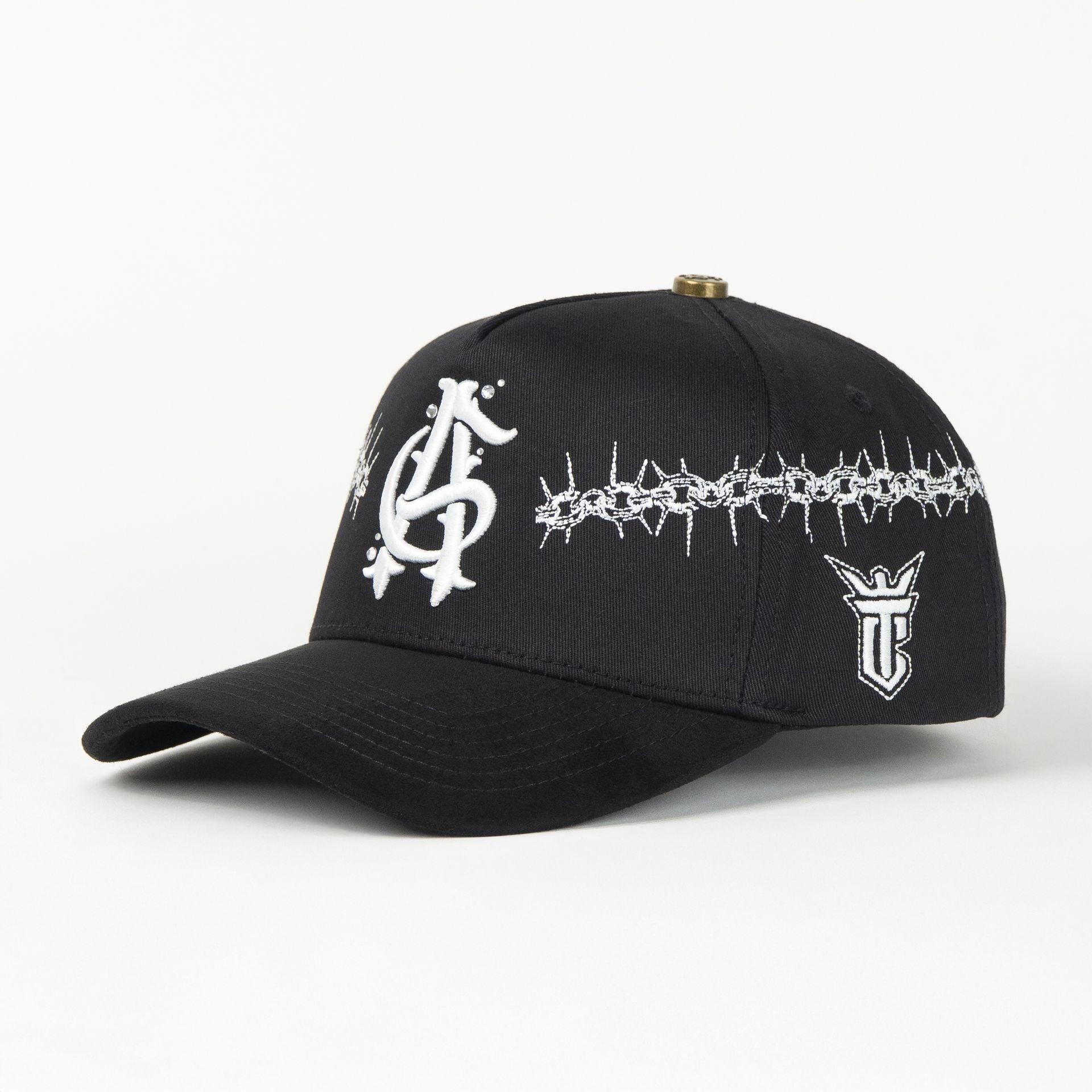 Gorra El Tiros Caps AMILKAR CROWN CHAINS BLACK de Tela | Snapback Visera Curva