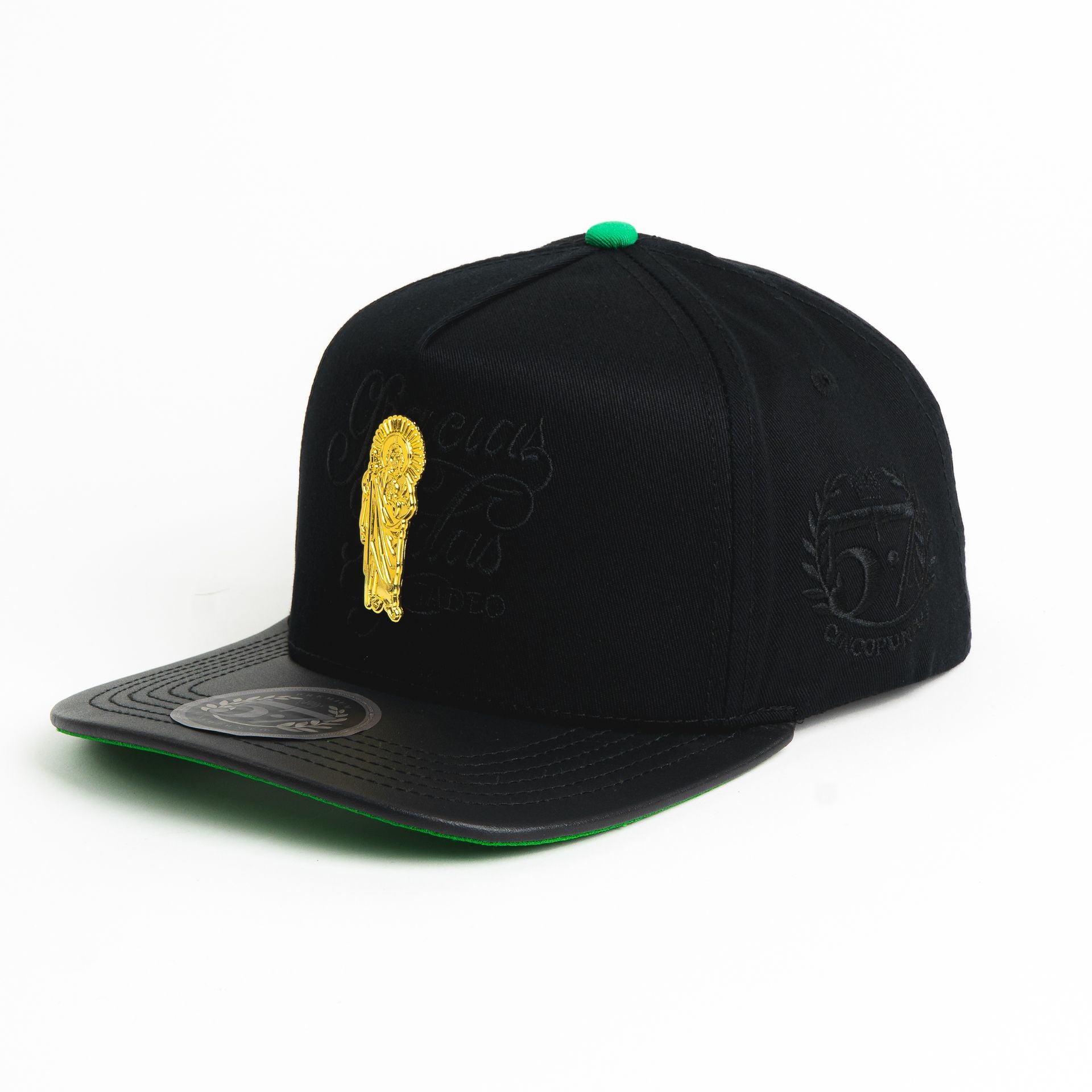 Gorra 5.7 SAN JUDAS TADEO BLACK | Visera Curva Snapback