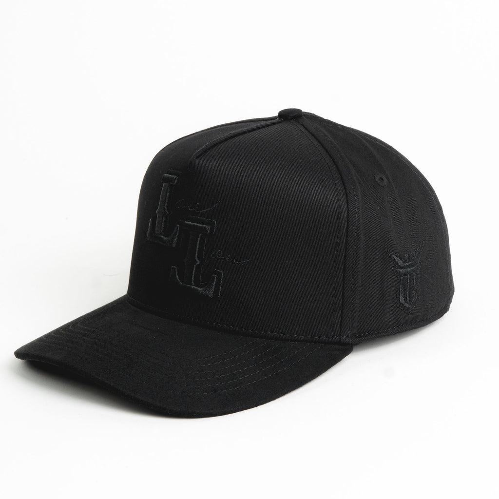 Gorra El Tiros Caps LOU LOU ALL BLACK VISOR SUEDE de Gamuza | Snapback Visera Plana