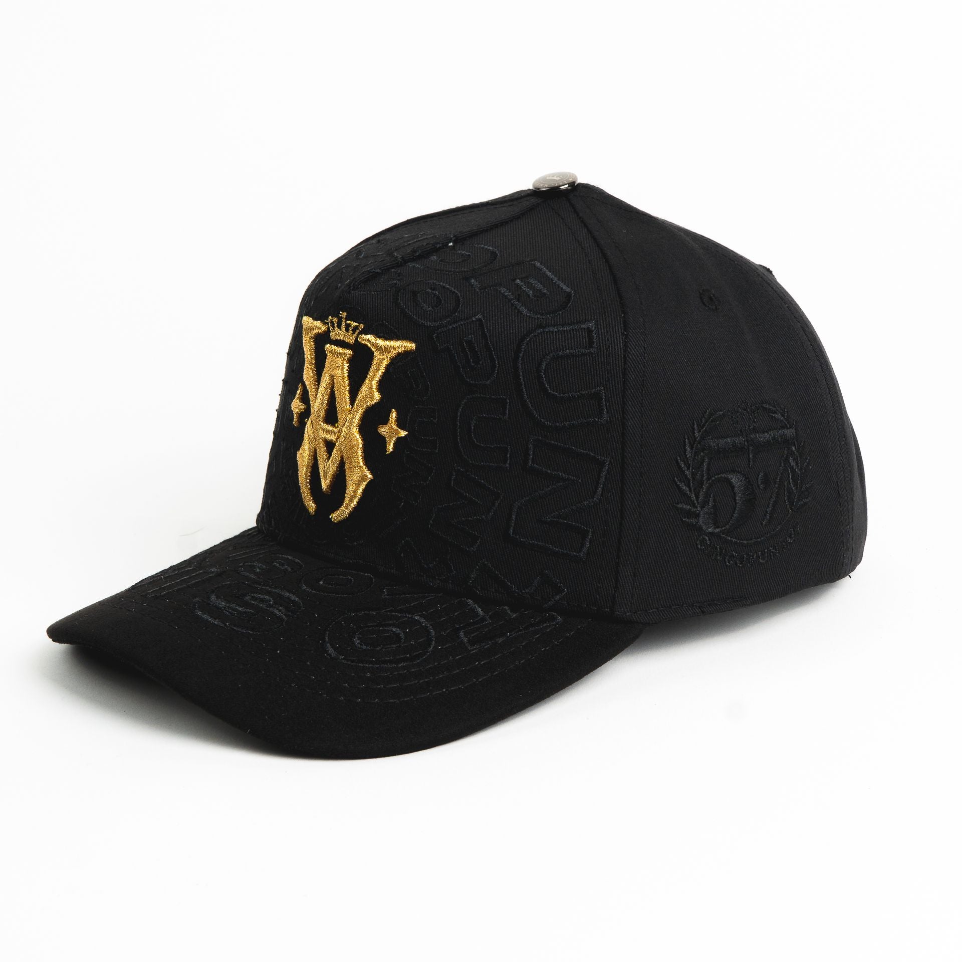 Gorra 5.7 VA GOLD CINCOPUNTOSIETE BLACK de Gamuza | Snapback