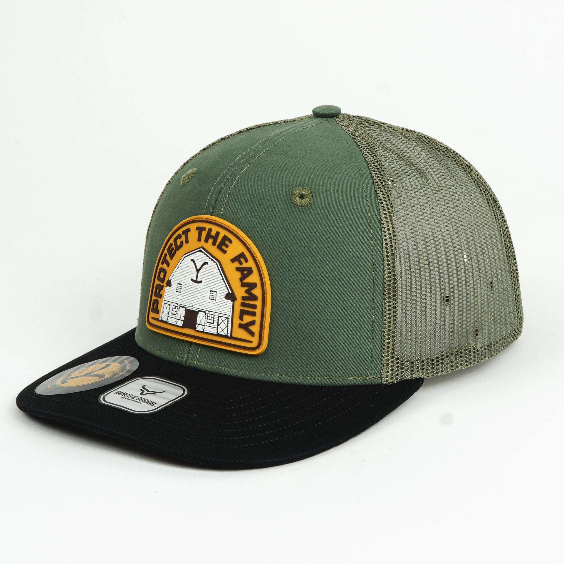 Gorra Ranch & Corral YELLOWSTONE 28 GREEN/BLACK | Snapback Visera Plana
