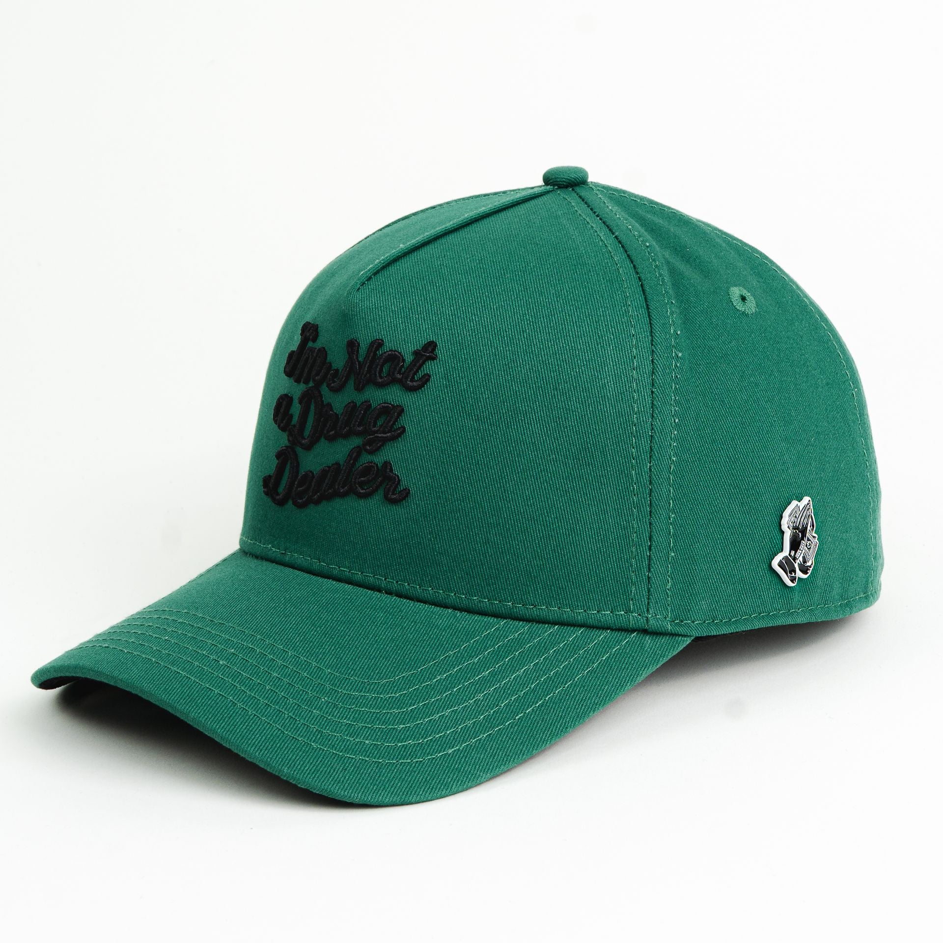 Gorra Cash Only IM NOT A DRUG DEALER GREEN | Snapback Visera Curva