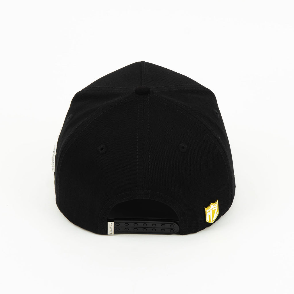 Gorra Mz Hats SAN JUDAS CRISTAL BLACK VISOR SUEDE | Snapback Visera Curva