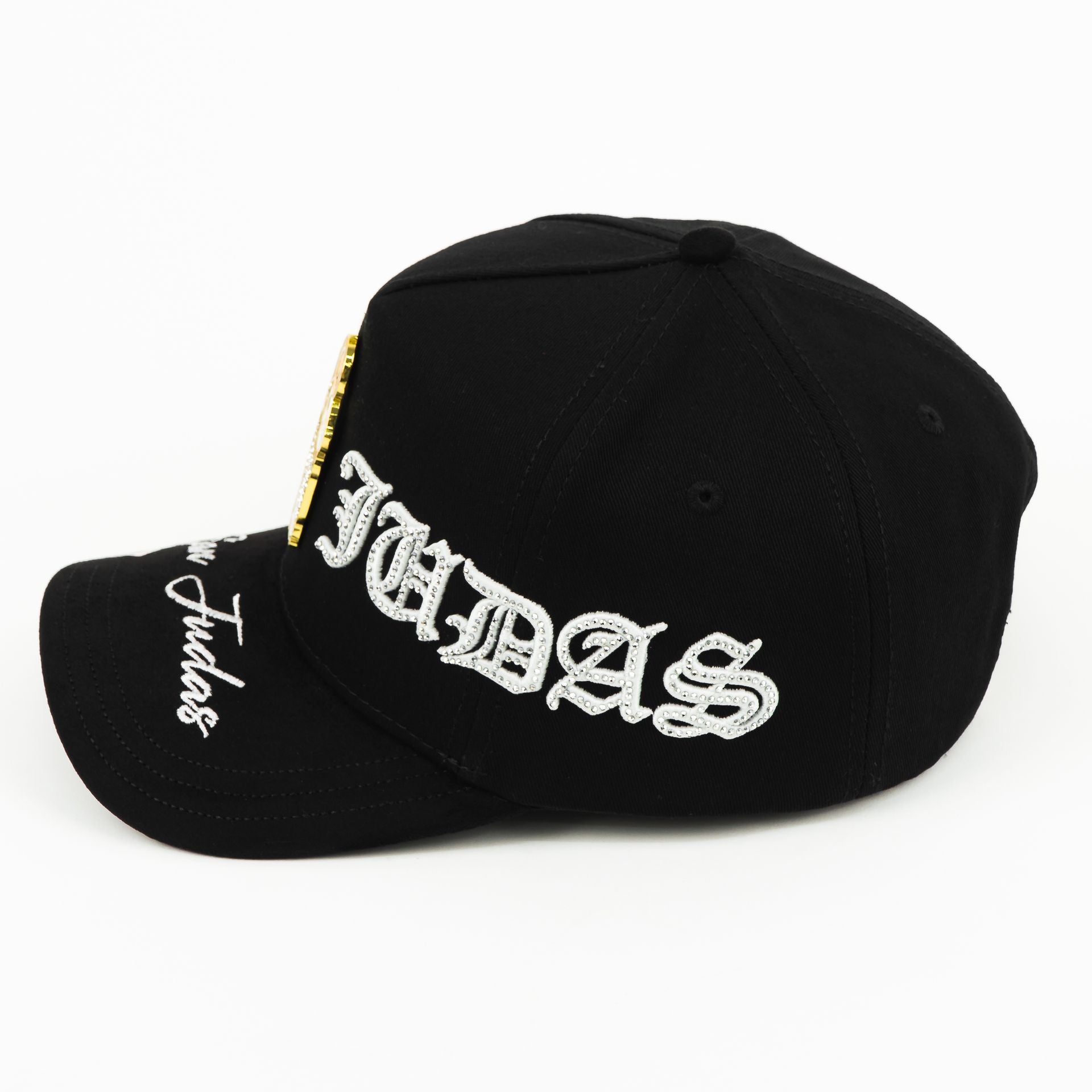 Gorra Mz Hats SAN JUDAS CRISTAL BLACK VISOR SUEDE | Snapback Visera Curva