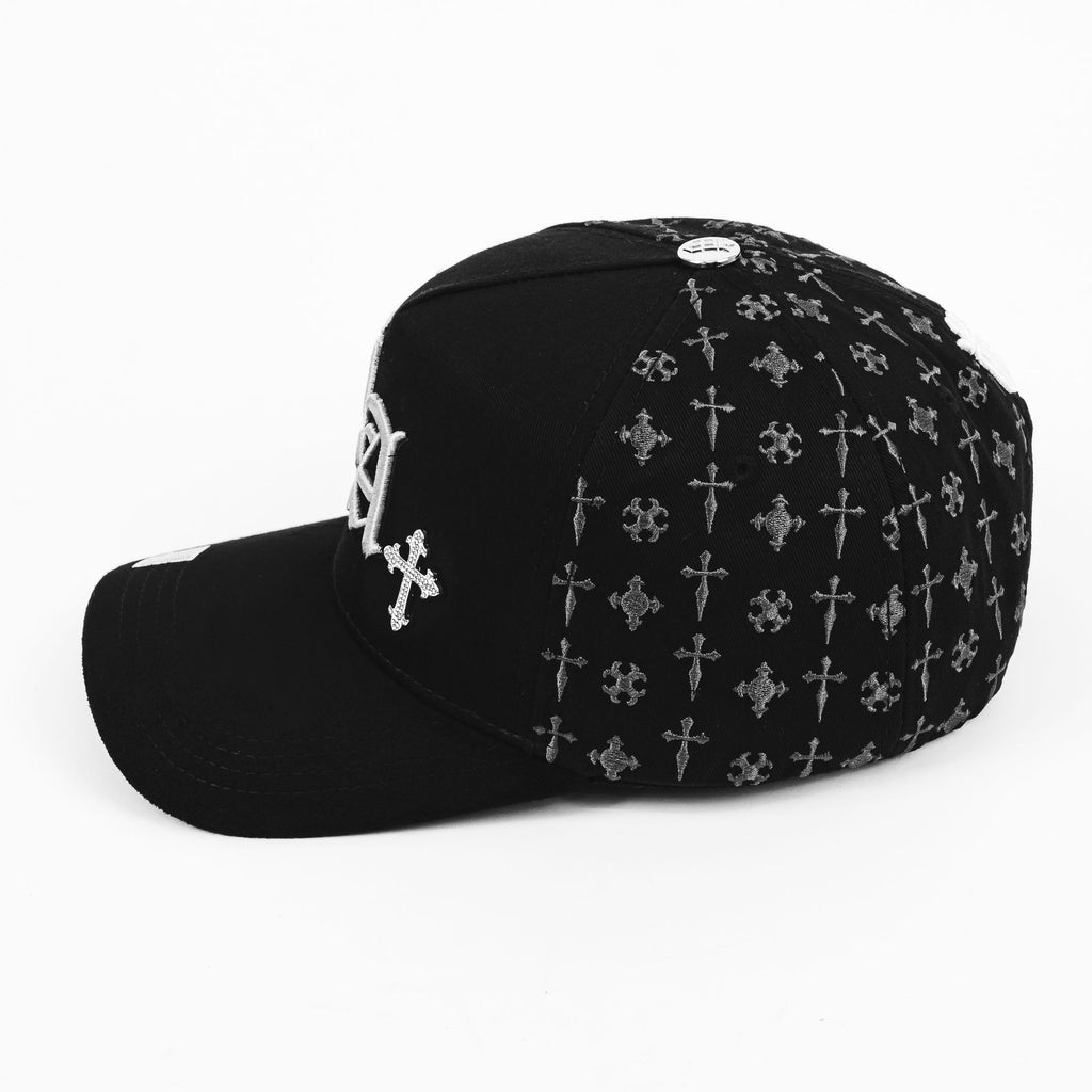 Gorra BigBoss LA CRUCES SILVER BLACK VISOR SUEDE | Snapback Visera Curva