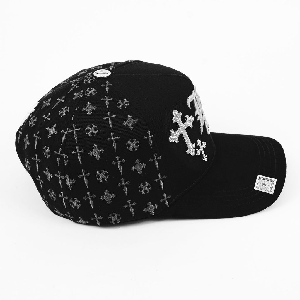 Gorra BigBoss LA CRUCES SILVER BLACK VISOR SUEDE | Snapback Visera Curva