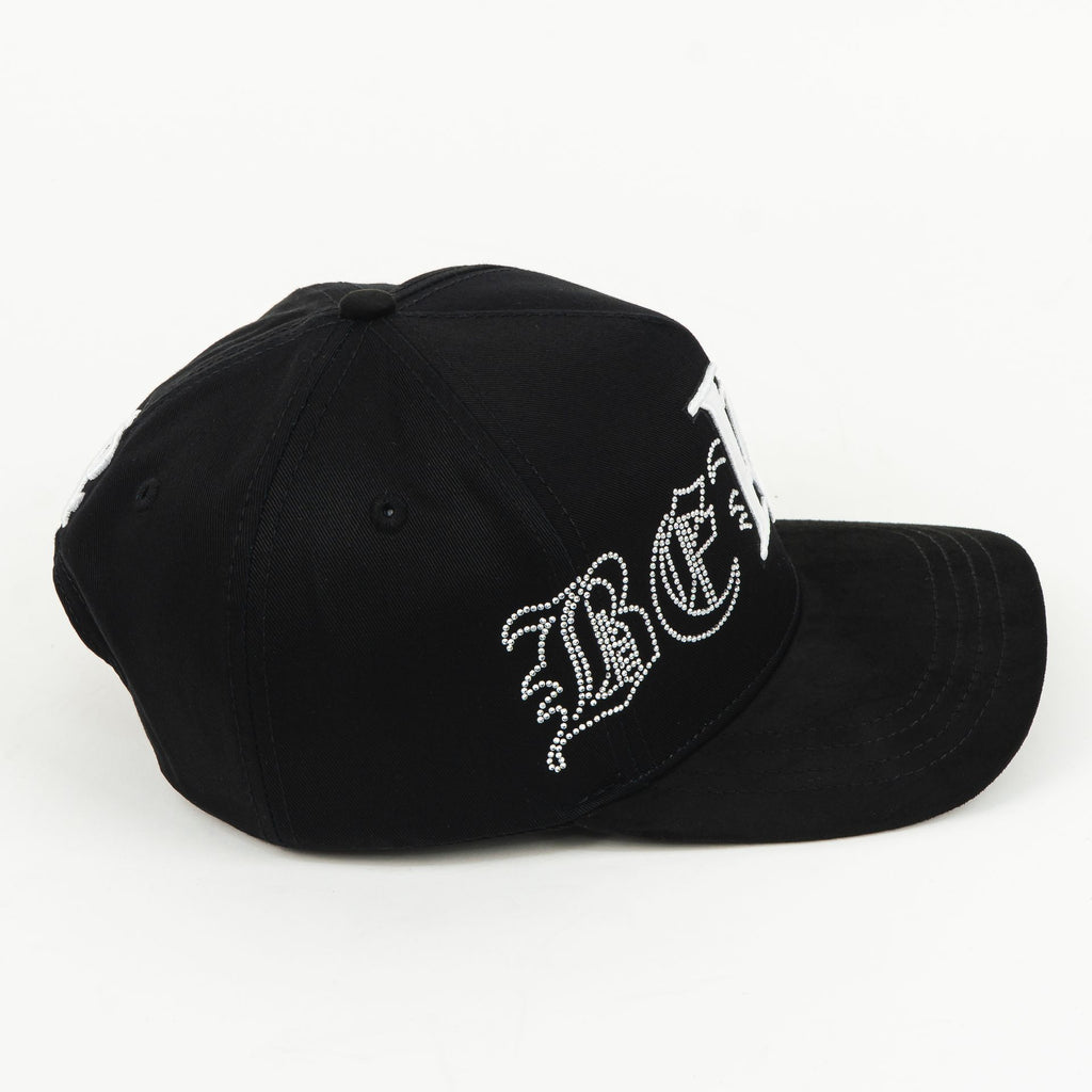 Gorra Toto Caps BELICO LR BLACK/WHITE de Tela y Gamuza | Snapback Visera Curva