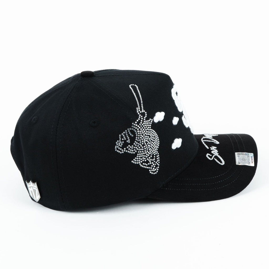 Gorra Mz Hats CLOUDS SD CRISTAL BLACK SUEDE | Snapback Visera Curva