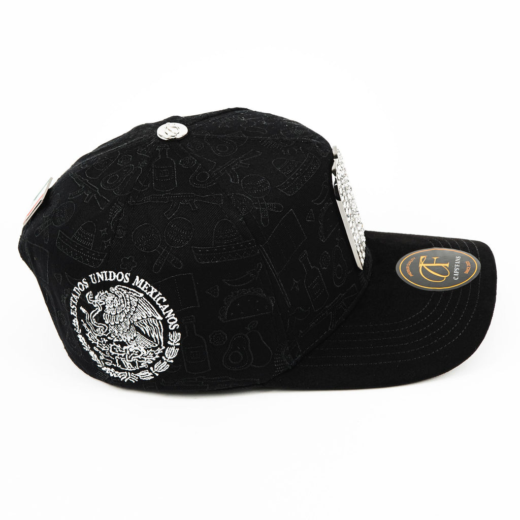 Gorra CAPS FANS MEXICO CRISTALES BLACK | Snapback