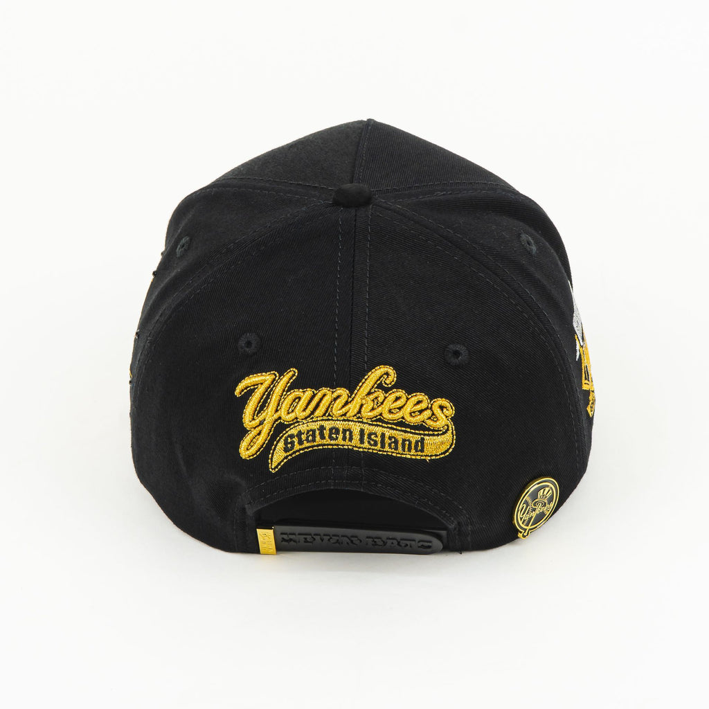 Gorra BigBoss NY BLACK/GOLD VISOR SUEDE | Snapback Visera Curva