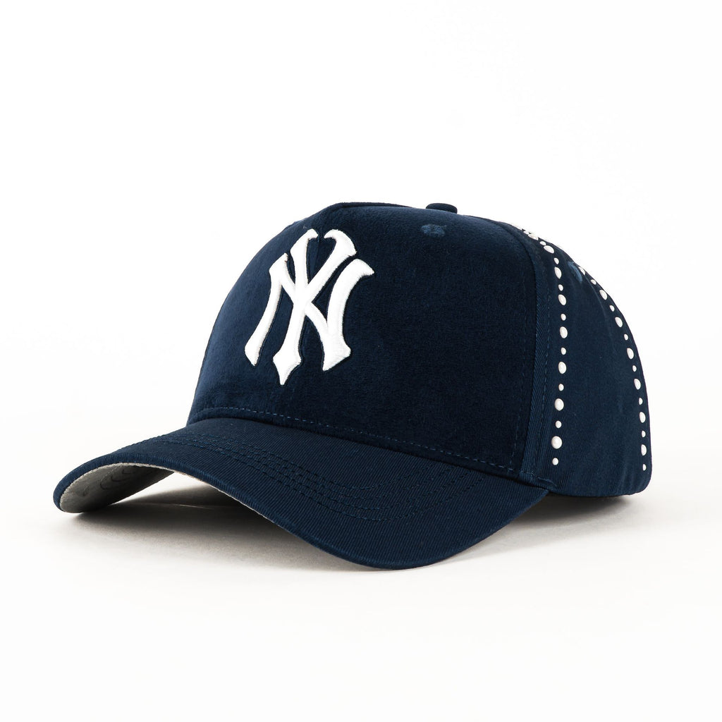Gorra Dandy Hats NY 4EVER NVY SUEDE | Snapback Visera Curva