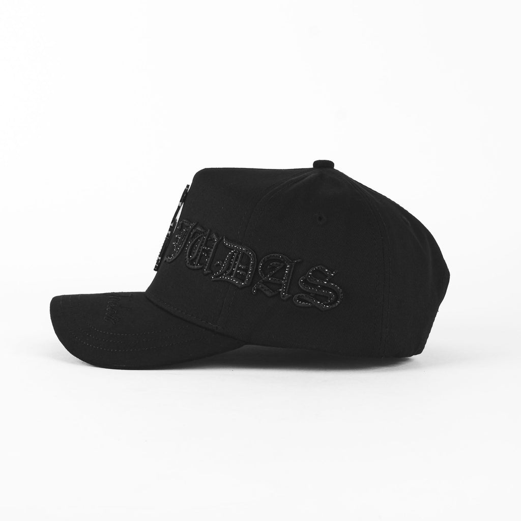 Gorra Mz Hats SAN JUDAS ALL BLACK VISOR SUEDE | Snapback Visera Curva