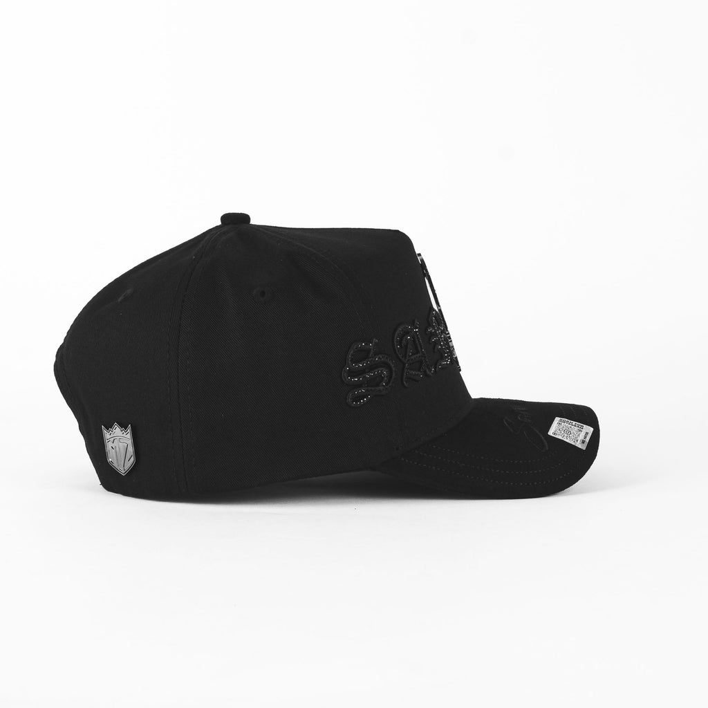 Gorra Mz Hats SAN JUDAS ALL BLACK VISOR SUEDE | Snapback Visera Curva
