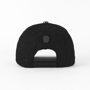 Gorra Barbas Hats CRUCES CHROME BLACKOUT BLK VISOR SUEDE | Snapback Visera Curva