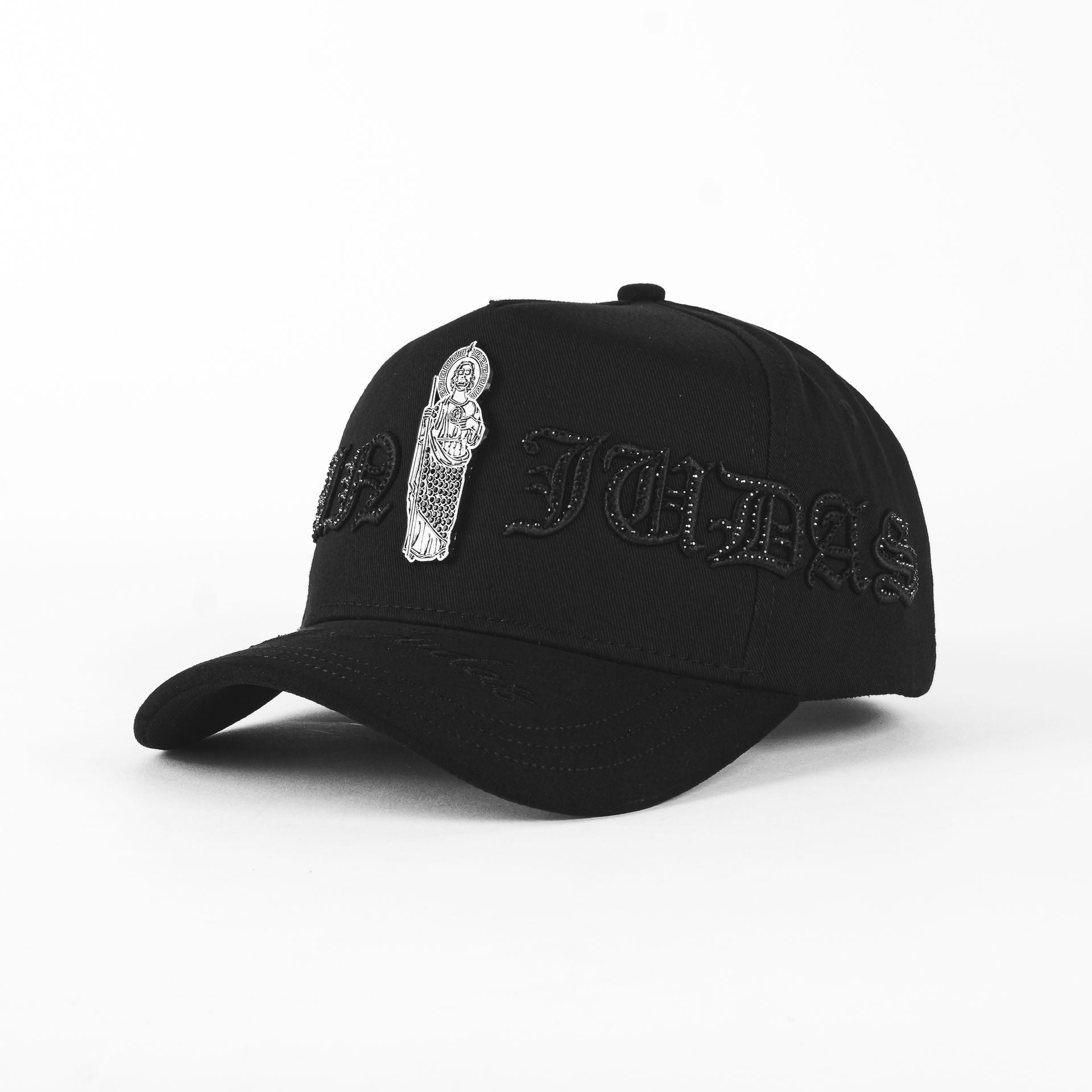 Gorra Mz Hats SAN JUDAS ALL BLACK VISOR SUEDE | Snapback Visera Curva