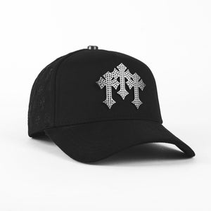 Gorra Barbas Hats CRUCES CHROME BLACKOUT BLK VISOR SUEDE | Snapback Visera Curva