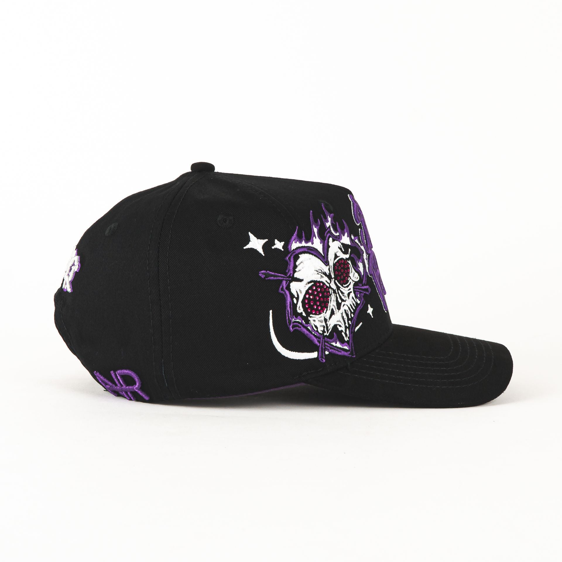 Gorra New Religion SAD BOY SKULL BLK/PURP | Snapback Visera Curva