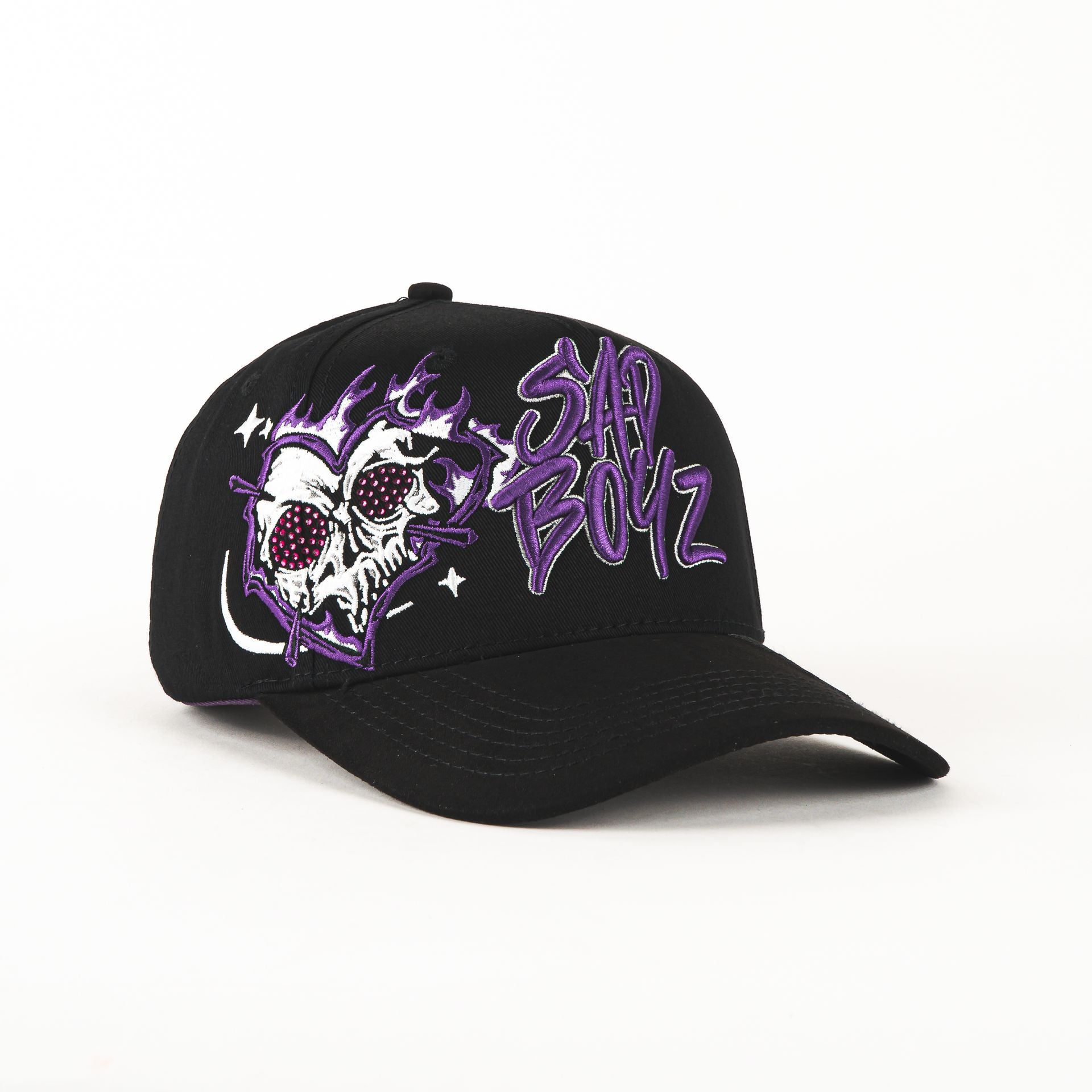 Gorra New Religion SAD BOY SKULL BLK/PURP | Snapback Visera Curva