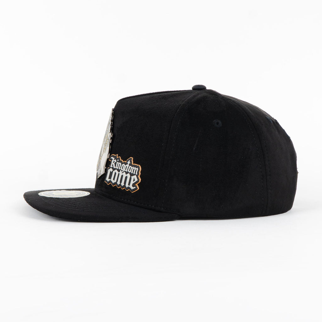 Gorra Mr Kash 5KINGDOME COME BLACK SUEDE | Snapback Visera Plana