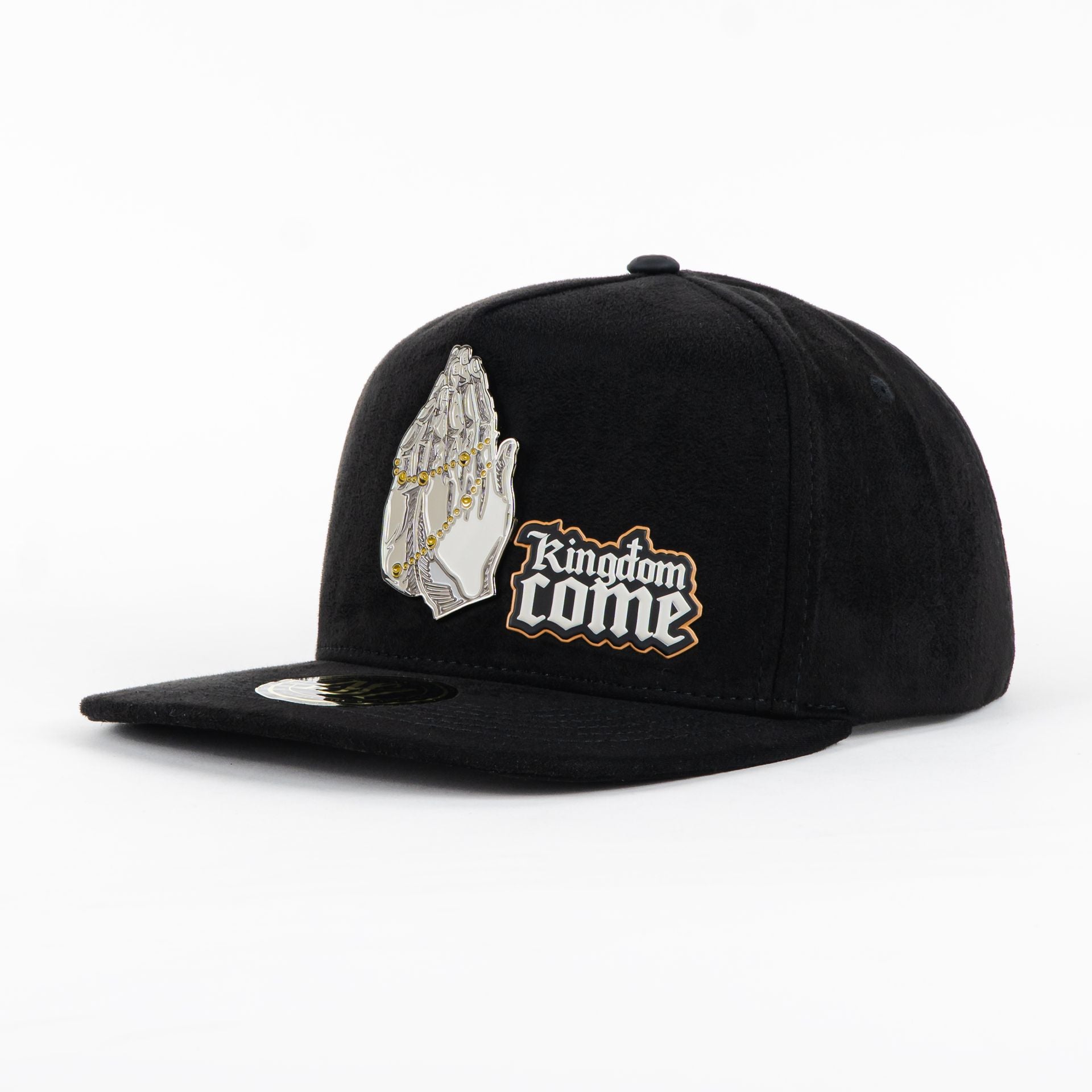 Gorra Mr Kash 5KINGDOME COME BLACK SUEDE | Snapback Visera Plana