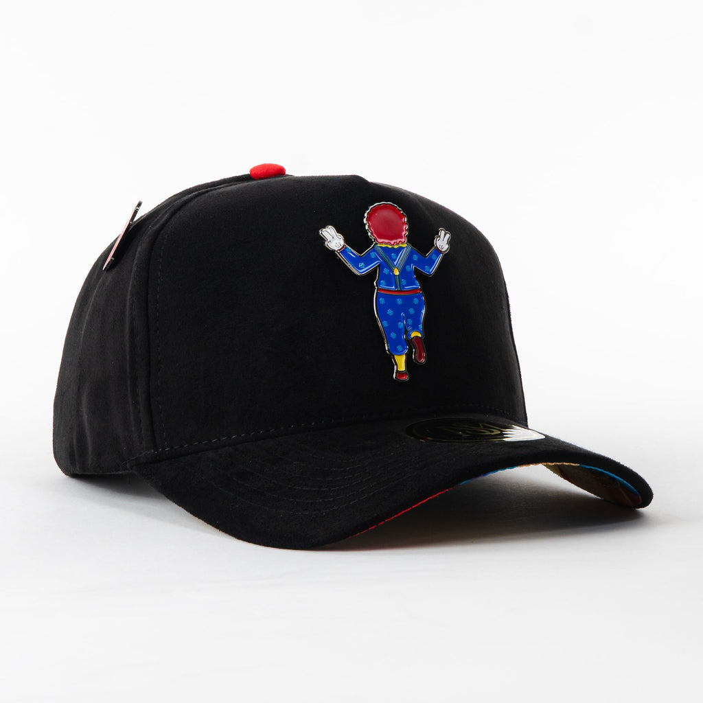 Gorra Mr Kash MONEY MAKES ME HAPPY BLK SUEDE | Snapback Visera Curva