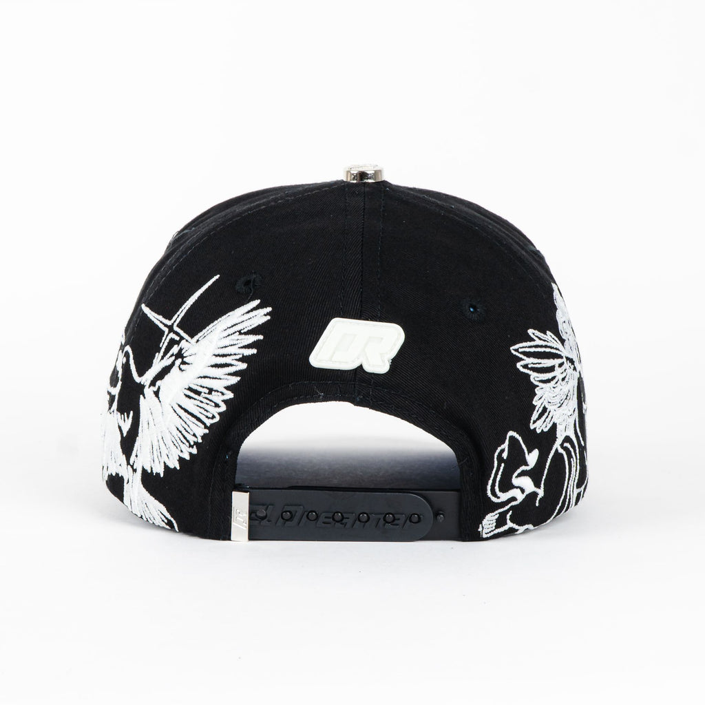 Gorra El Dreamer Hats NY FLAMES BLK VISOR SUEDE | Snapback Visera Curva