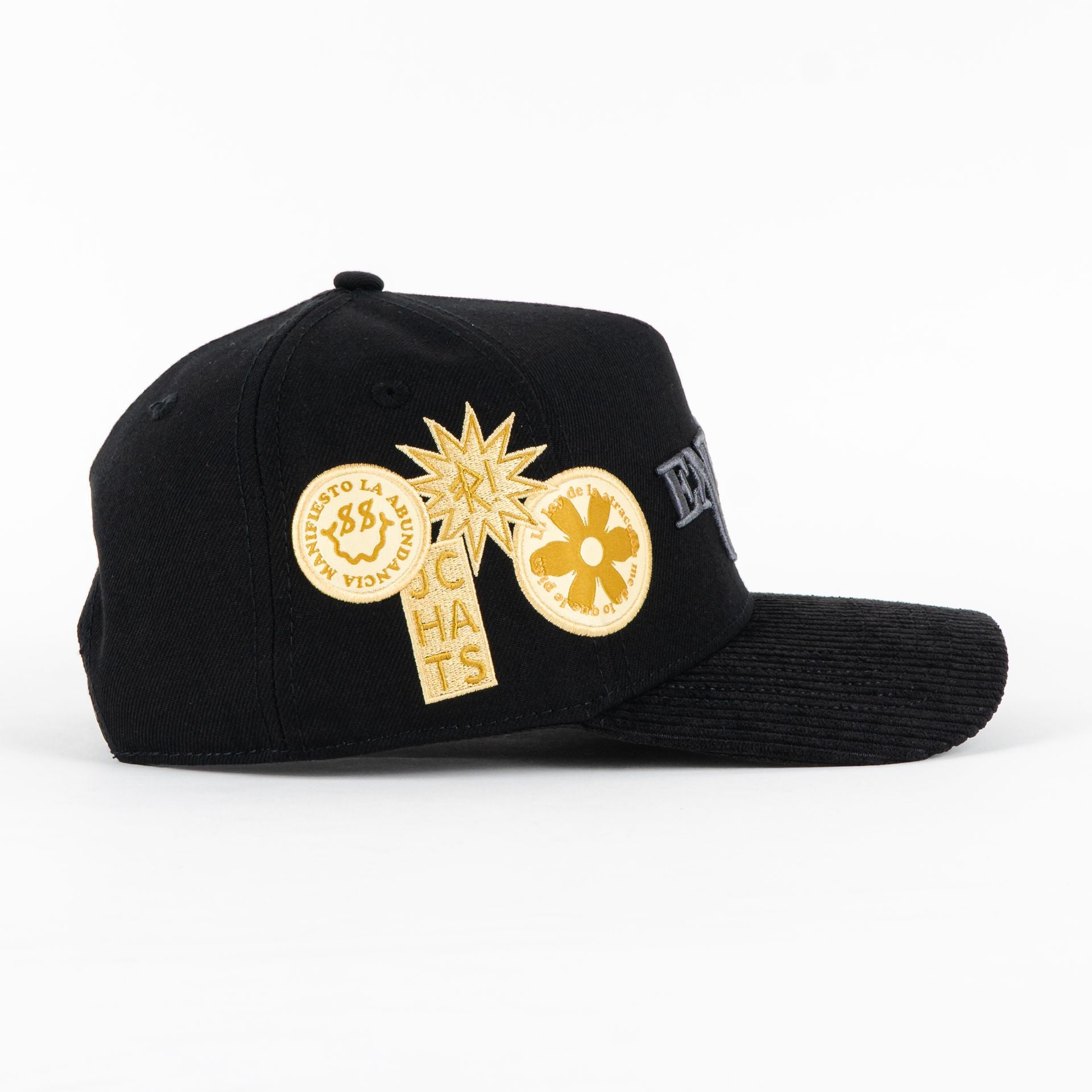 Gorra JC HATS ENERGY BLACK/GOLD | Snapback Visera Curva