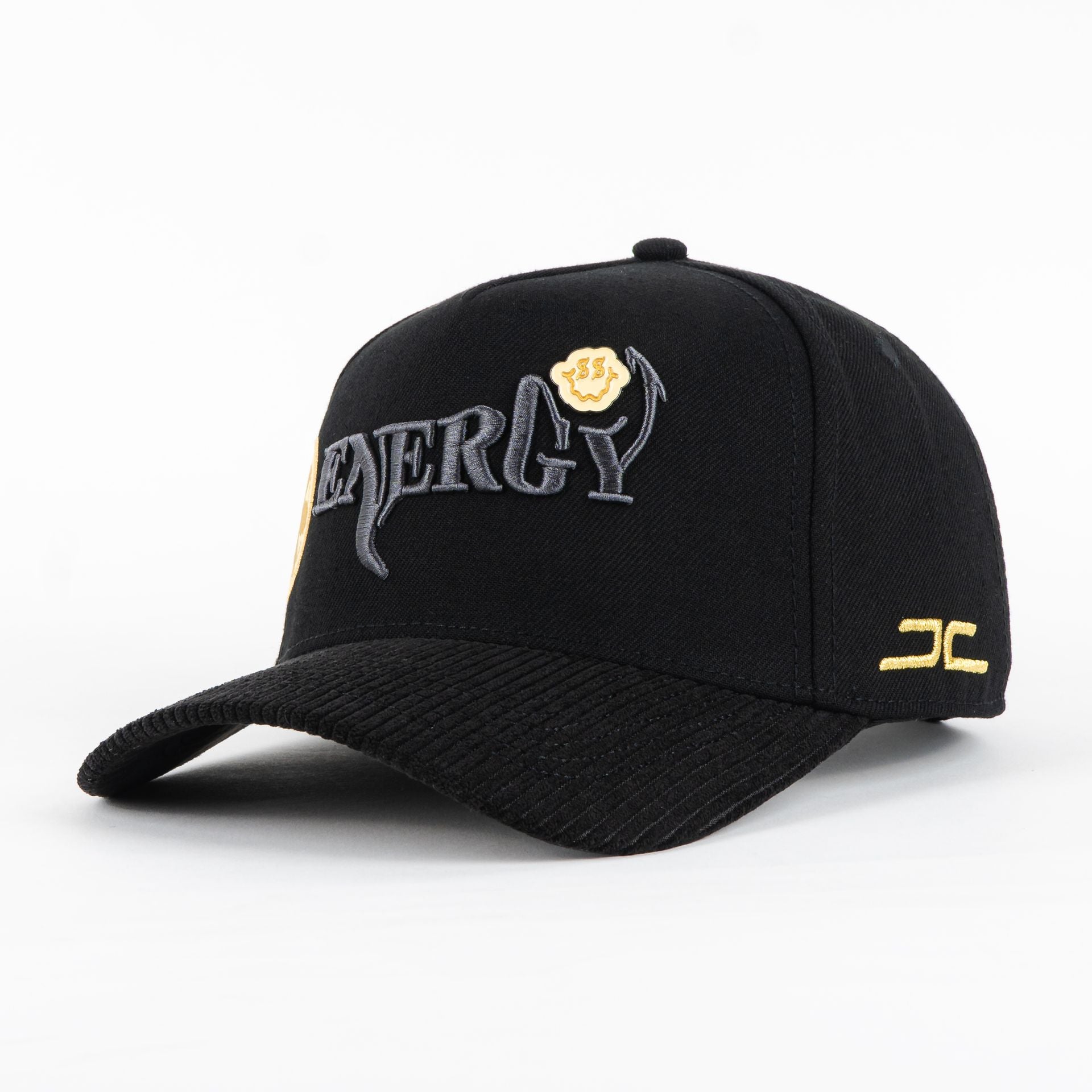 Gorra JC HATS ENERGY BLACK/GOLD | Snapback Visera Curva