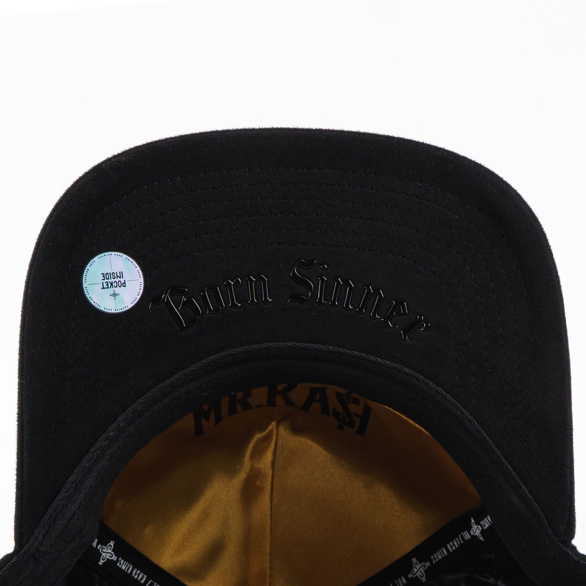 Gorra Mr Kash 5KINGDOME COME BLACK SUEDE | Snapback Visera Plana