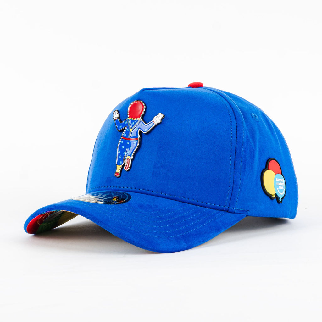 Gorra Mr Kash MONEY MAKES ME HAPPY BLUE SUEDE | Snapback Visera Curva
